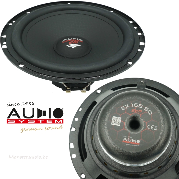 Audio System EX 165 SQ EVO 3 high-end 16,5cm Tief-/Mittelton-Lautsprecher 165mm